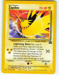 Zapdos - #23 WOTC Black Star Promo - Pokemon TCG - 2000 - Image 1