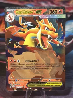 Pokemon TCG Mega Charizard Y ex 022/217 Holo Double Rare Ascended Heroes NM/M - Image 1