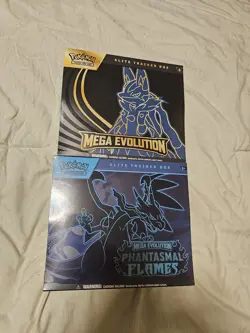 Pokemon Mega Evolution Lucario ETB And Phantasmal Flames ETB Lot New Sealed - Image 1