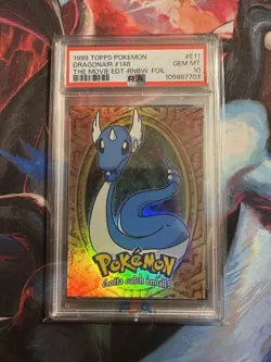 1999 Topps Pokemon Dragonair #148 The Movie Edt-rnbw.foil Psa 10 Pop2 - Image 1