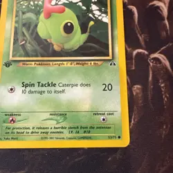 Caterpie 53/75 Pokemon Neo Discovery Common 1st Edition 2001 WOTC TCG - Image 4