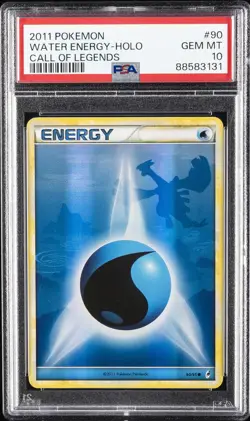2011 POKEMON CALL OF LEGENDS #90 WATER ENERGY-HOLO PSA 10 - Image 1