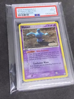 2006 POKEMON EX LEGEND MAKER #71 WYNAUT-REVERSE FOIL PSA 9 - Image 1