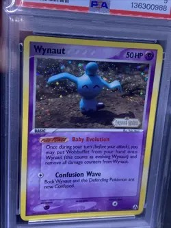 2006 POKEMON EX LEGEND MAKER #71 WYNAUT-REVERSE FOIL PSA 9 - Image 3