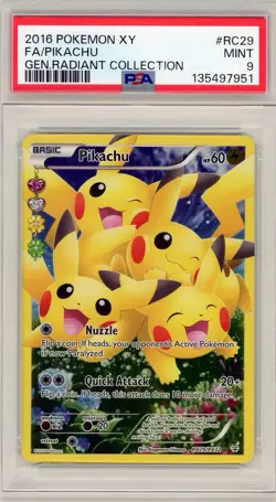 2016 Pokemon XY Generations Pikachu FA Radiant Collection RC29 PSA 9 Mint - Image 1