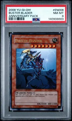 2008 Yu-Gi-Oh! Buster Blader Anniversary Pack YAP1 Limited Ultra Rare PSA 8 - Image 1