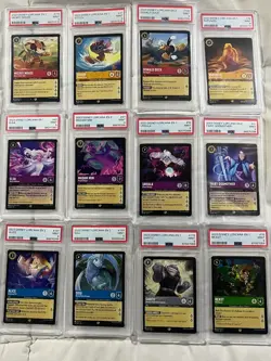 Disney Lorcana PSA graded 9 lot Legendary Mickey Stitch Donald Elsa Sisu Alice - Image 1