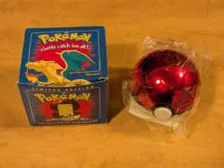 🔥*SEALED* Pokemon 1999 Burger King 23k gold plated card #06 Charizard Blue Box - Image 1