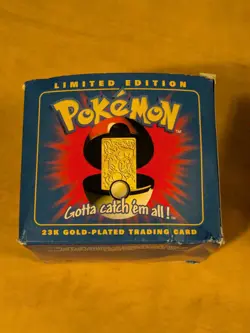 🔥*SEALED* Pokemon 1999 Burger King 23k gold plated card #06 Charizard Blue Box - Image 5
