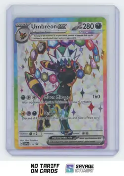 2025 Pokemon Scarlet & Violet Promo Cards Full Art Umbreon EX #176 - Image 1