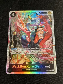 Mr.2.Bon.Kurei (Bentham) SR The Azure Sea’s Seven (OP14-091) - One Piece Card - Image 1
