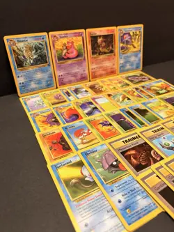Vintage Pokemon Fossil Set Starter Lot - 40 Cards - WOTC Base - Common Uncommon - Image 2