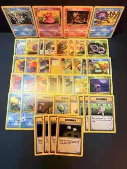 Vintage Pokemon Fossil Set Starter Lot - 40 Cards - WOTC Base - Common Uncommon - Image 4