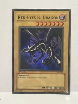 Yu-Gi-Oh! Red-Eyes B. Dragon 1st Edition SDJ-001 YuGiOh-Joey x 1 Card Ultra Rare - Image 1
