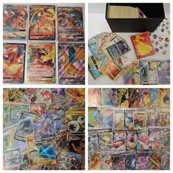 Pokemon Collection Huge ETB Lot Charizard Ex/VMAX 275+ Cards + 25 Holo/R Sleeves - Image 1