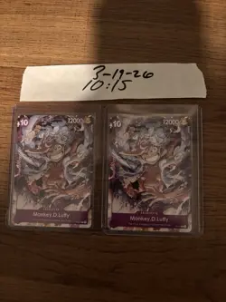 Monkey.D.Luffy P-041 Promo 2 Card Lot One Piece TCG Near Mint - Image 1