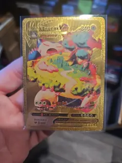 Snorlax Vmax Gold Foil Fan Art Premium Vinyl Collector Card - Image 2