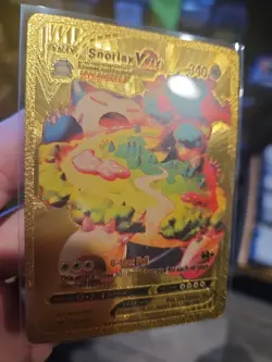 Snorlax Vmax Gold Foil Fan Art Premium Vinyl Collector Card - Image 5