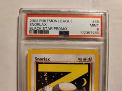 PSA 9 MINT Pokemon League Snorlax Z # 49 WOTC Black Star Promo Card 2002 - Image 2