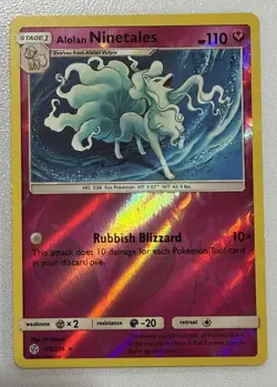 Alolan Ninetales 145/236 NM Reverse Holo Rare Discontinued Fairy Pokemon Card! - Image 1