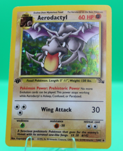 Aerodactyl - 1/62 - Pokemon Fossil 1st Edition Holo Rare Card WOTC LP - Image 1
