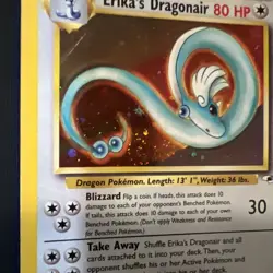 FART SWIRL Erika's Dragonair 4/132 Holo Gym Heroes Vintage Pokemon Card - Image 2