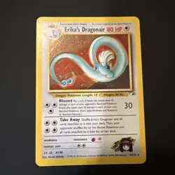 FART SWIRL Erika's Dragonair 4/132 Holo Gym Heroes Vintage Pokemon Card - Image 3