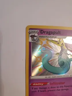 Dragapult - SV062/SV122 - Pokemon Shining Fates Sword Shield Shiny Rare Card NM - Image 3