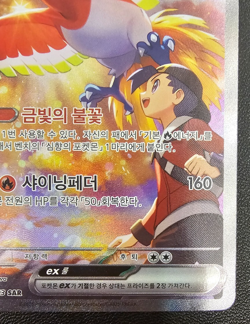Ethan's Ho-Oh ex SAR 086/063 sv9a Heat Wave Arena Korean Pokemon Card - Image 3