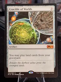 Crucible of Worlds M19 Core Set 2019 NM Magic The Gathering MTG Mythic - Image 1