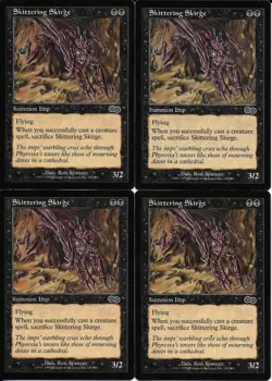 MTG: SKITTERING SKIRGE Urza's Saga COMMON; played, Excellent condition x4 - Image 1