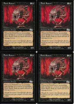 MTG: FLESH REAVER Urza's Saga UNCOMMON; played, Excellent condition x4 - Image 1