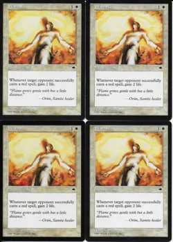 MTG: WARMTH Tempest UNCOMMON; played, Excellent condition x4 - Image 1