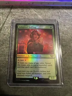 MTG Delighted Halfling The Lord of the Rings: Tales of Middle-earth 0158 Foil - Image 1