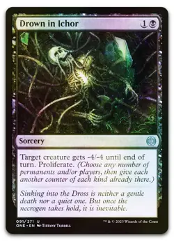 Drown in Ichor #91 (Foil) (NM) Phyrexia All Will Be One ONE Magic MTG - Image 1