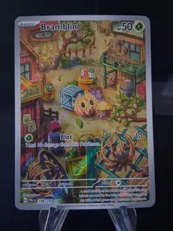 Pokemon TCG Bramblin Holo Card Paldea Evolved 198/193 NM Condition - Image 1