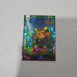Zelda Pikachu #173 Cracked Ice Holo Pikachu Cosplay Pokemon - Image 1
