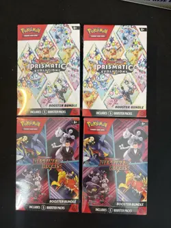 Pokemon Prismatic & Destined Rivals Booster Bundles Lot Of 4 - Image 1