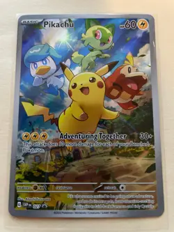 Pokemon English Pikachu 027 SV: Scarlet & Violet Promo Cards Holo NM - Image 1