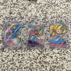 Pokemon TCG First Partner Illustration Collection Popplio 45 Litten 44 rowlet 43 - Image 1