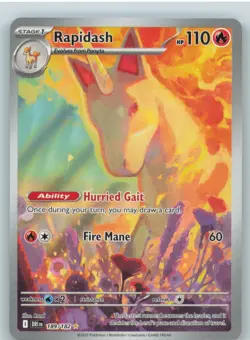 Rapidash 189/182 Illustration Rare Destined Rivals Pokemon Near Mint - Image 1