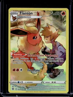 2022 Pokemon SWSH Brilliant Stars Flareon Trainer Gallery Holo #TG01/TG30 - Image 1