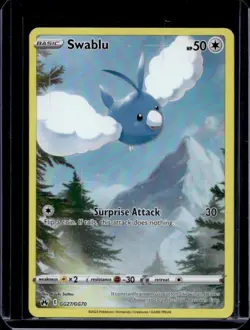 2023 Pokemon SWSH Crown Zenith Swablu Galarian Gallery #GG27/GG70 - Image 1