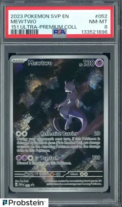 2023 Pokemon SVP EN 151 Ultra Premium Collection #052 Mewtwo PSA 8 NM-MT - Image 1