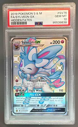 95539838 Sylveon GX 2019 Pokemon SM Hidden Fates #SV76 PSA 10 - Image 1
