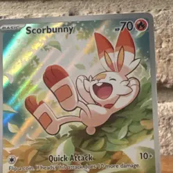 Pokemon TCG Scorbunny Holo Basic Fire 225/217 Set 2026 - Image 2