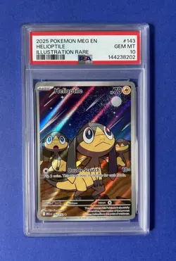 2025 Pokemon MEG EN Helioptile Illustration Rare #143 PSA 10 GEM MT - Image 1