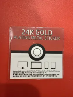 Zapdos 24k Gold Plated Sticker Korean Striking Candy Pokemon - Image 2