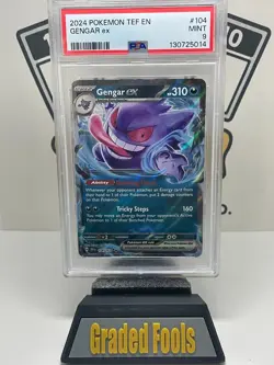 2024 Pokemon TEF EN - Gengar EX - Temporal Forces #104 - PSA 9 - Image 1