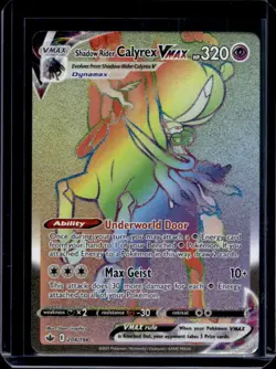 2021 Pokemon SWSH Chilling Reign Shadow Rider Calyrex VMAX #204/198 - Image 1
